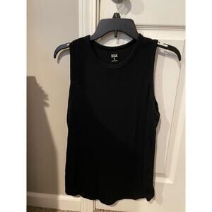 a.n.a Ribbed Black Tanktop - Size XL